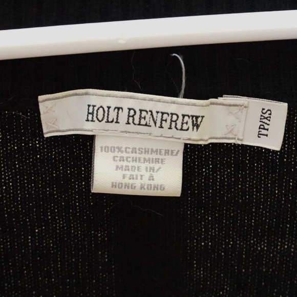 100% Cashmere Holt Renfrew Black Sweater - Picture 2 of 3